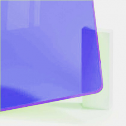 Plexiglas albastru, fluorescent, grosime 3mm, dimensiuni 300x200mm