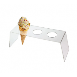 Suport display pentru conuri de inghetata, din plexiglas transparent